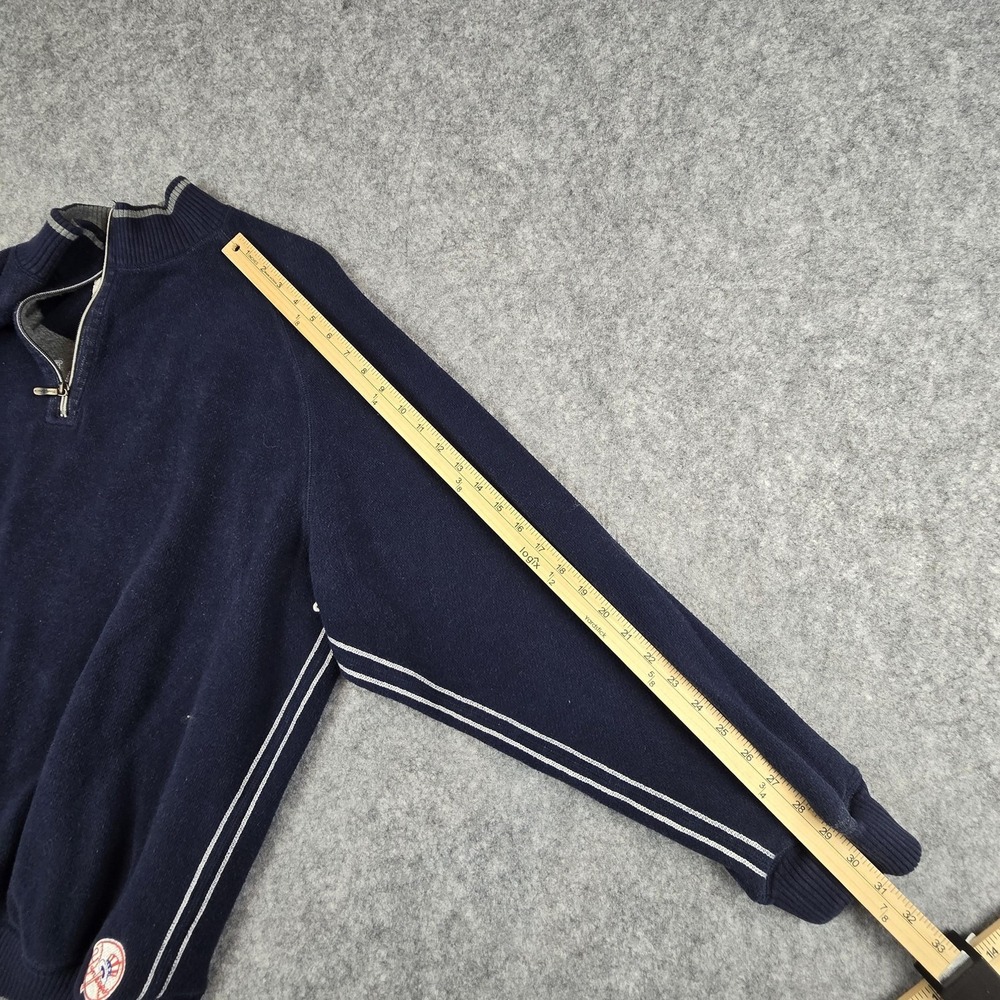 New York Yankees Sweatshirt Mens XL Blue MLB Baseball Tommy Bahama Quarter Zip - Picture 7 of 16